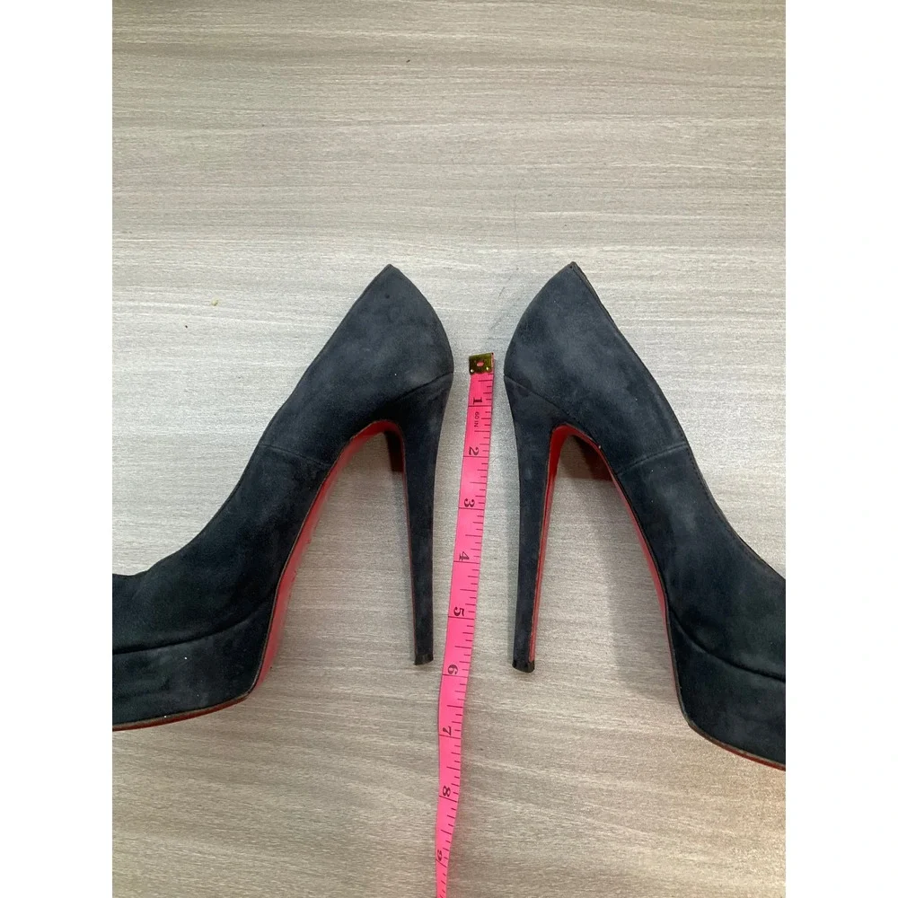 CHRISTIAN LOUBOUTIN ULTRA HIGH ULTRA SOFT SUEDE STILETTO HEELS